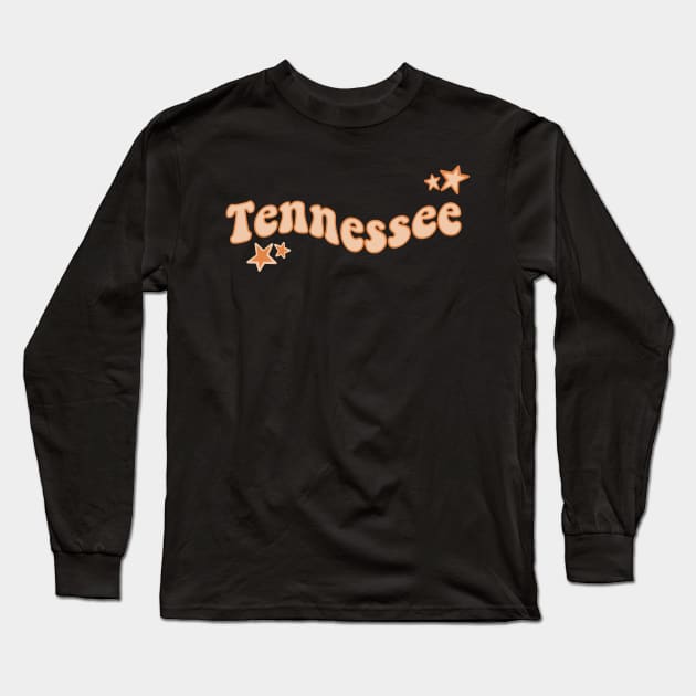 Groovy Tennessee Orange Long Sleeve T-Shirt by emilystp23